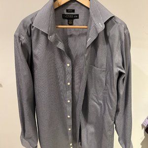 Dark Blue Alfred Sung Nailhead Dress Shirt